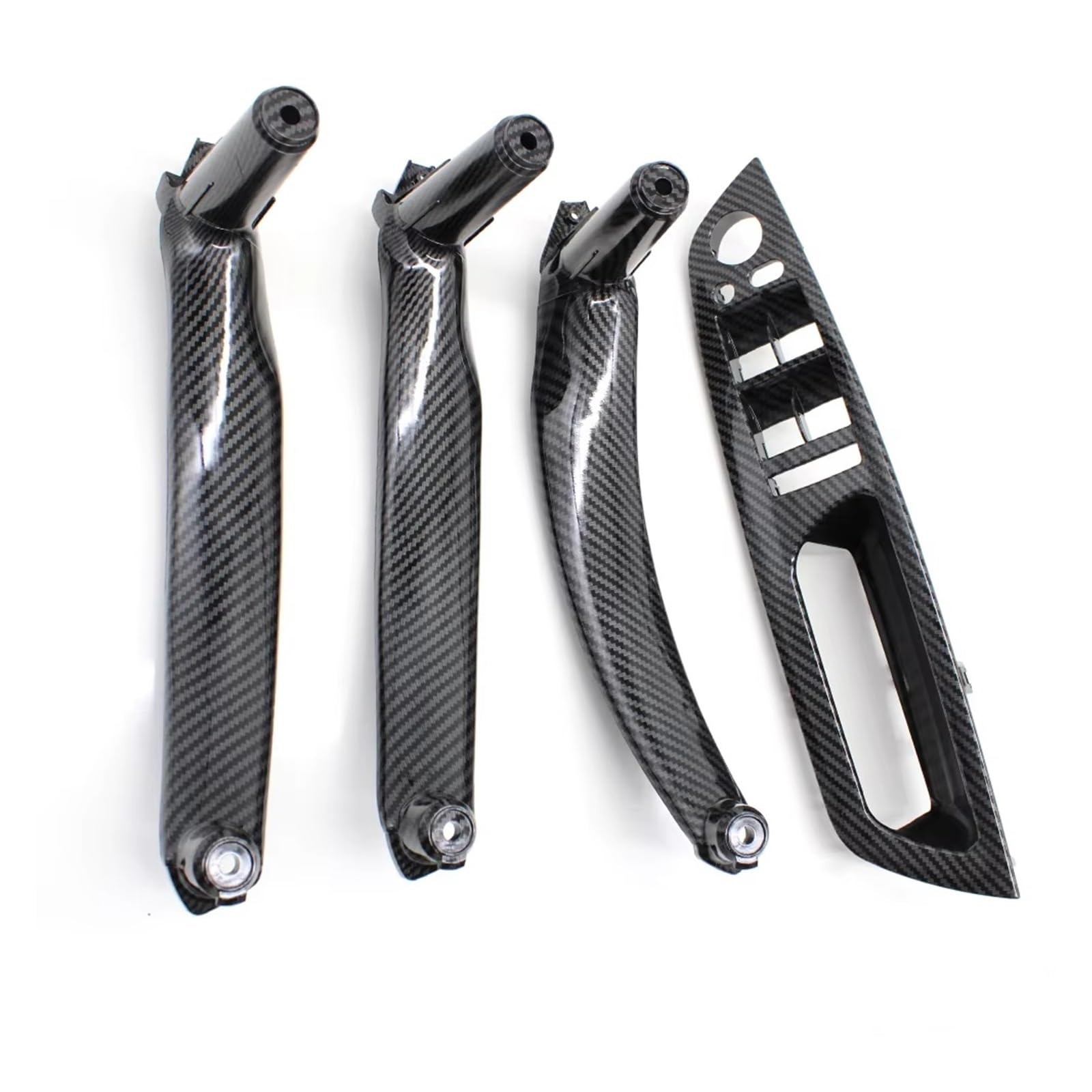 4PCS Set Auto Front Fahrer Tür Griff Armlehne Abdeckung Innen Tür Pull Griff Panel Trim Abdeckung Für X5 Für X6 Für E70 Für E71 2007-2013 Auto Griff Innentür(Carbonfiber RHD Set) von LPXYZD