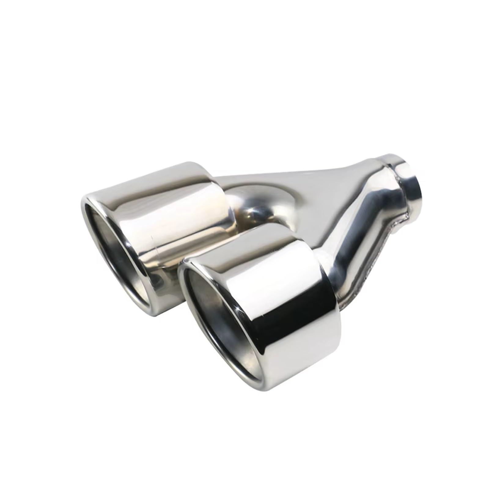 Auto Auspuff Endrohr 1 Stück Auto-Auspuffrohr 63 Mm Einlass 102 Mm Auslass Edelstahl Schwarz Rollrand Doppelauspuffspitzen Schalldämpfer Spitze(EJ20215b-R) von LPXYZD