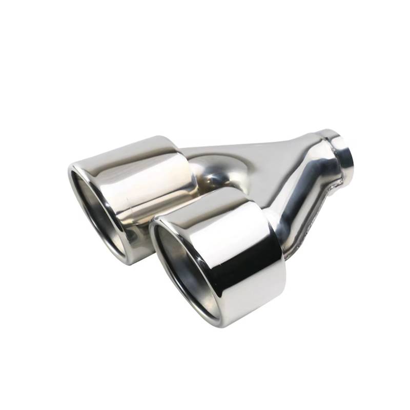 Auto Auspuff Endrohr 1 Stück Auto-Auspuffrohr 63 Mm Einlass 102 Mm Auslass Edelstahl Schwarz Rollrand Doppelauspuffspitzen Schalldämpfer Spitze(EJ20215b-R) von LPXYZD