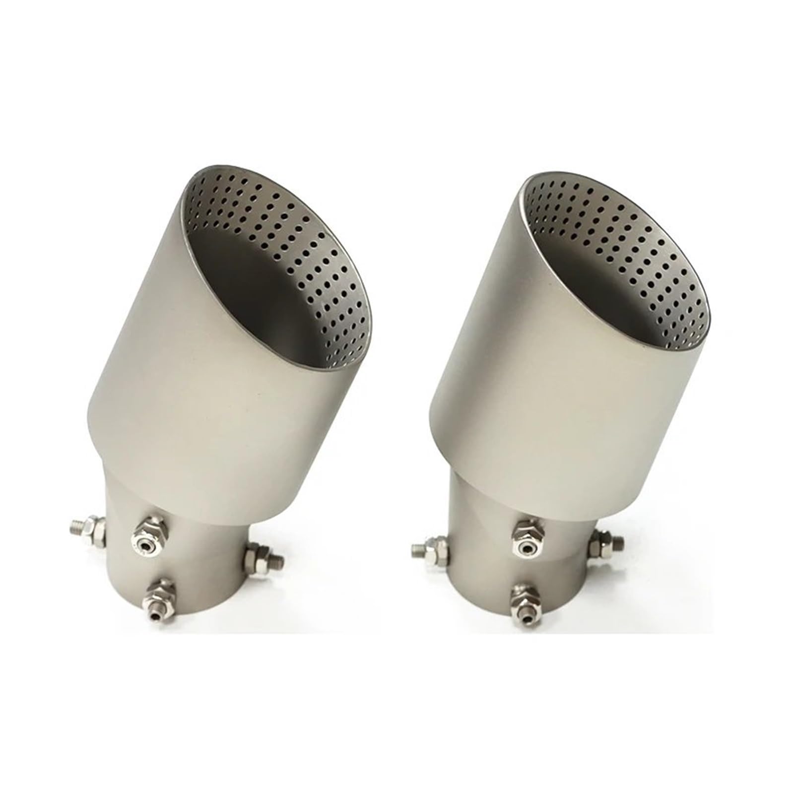 Auto Auspuff Endrohr 1 Stück Mattes Edelstahl-Auto-Auspuffrohr-Systemrohr Universal-Auspuffrohr Schalldämpferspitze Für VW Für GTI Für MK7 Für Golf7 Schalldämpfer Spitze(ID63MM OD114MM) von LPXYZD