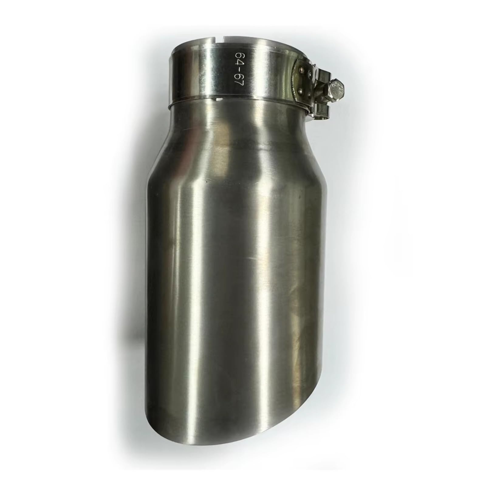 Auto Auspuff Endrohr 1 Stück Universal 63/76MM Legierung Fahrzeug Auspuff Spitze 15 Winkel Auto Schalldämpfer Schwanz Kehle Schalldämpfer Spitze(Titanium 76-101-170) von LPXYZD
