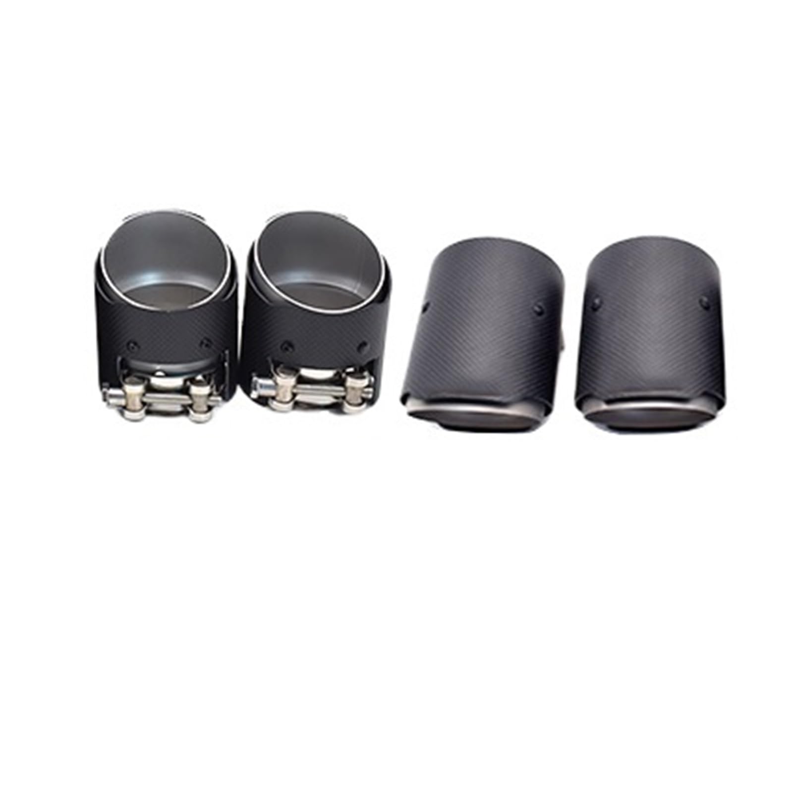 Auto Auspuff Endrohr Auspuffrohr 4 Stück Schwarz Schalldämpfer Endrohrspitze Auspuffkopfdüse Für M2 Für F87 Für M3 Für F80 Für M4 Für F82 Für F83 Schalldämpfer Spitze(Matte) von LPXYZD
