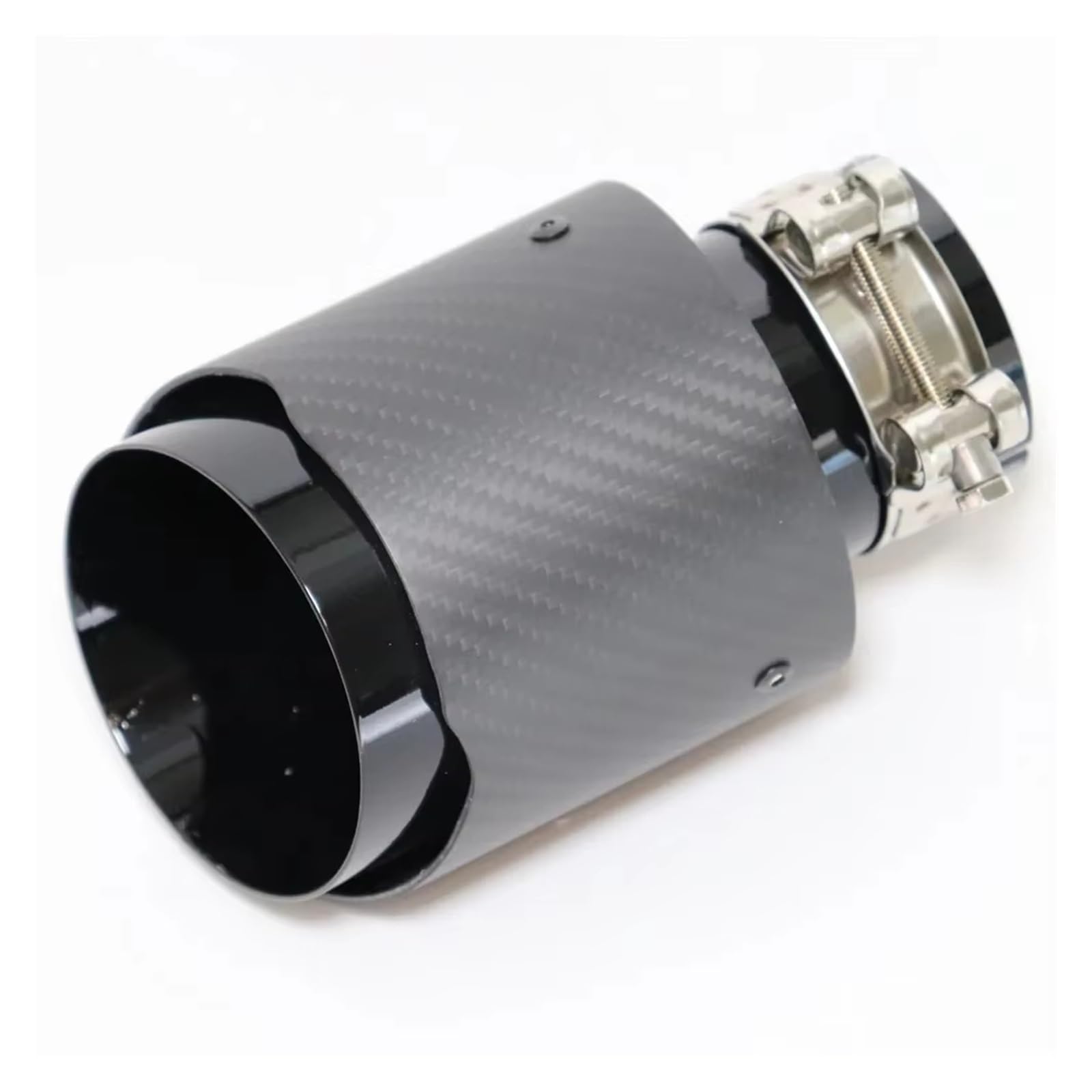 Auto Auspuff Endrohr Auto Auspuff System Schalldämpfer Rohr Spitze Gerade Universal Schwarz Edelstahl Schalldämpfer Dekorationen Schalldämpfer Spitze(54MM IN 114MM Out) von LPXYZD