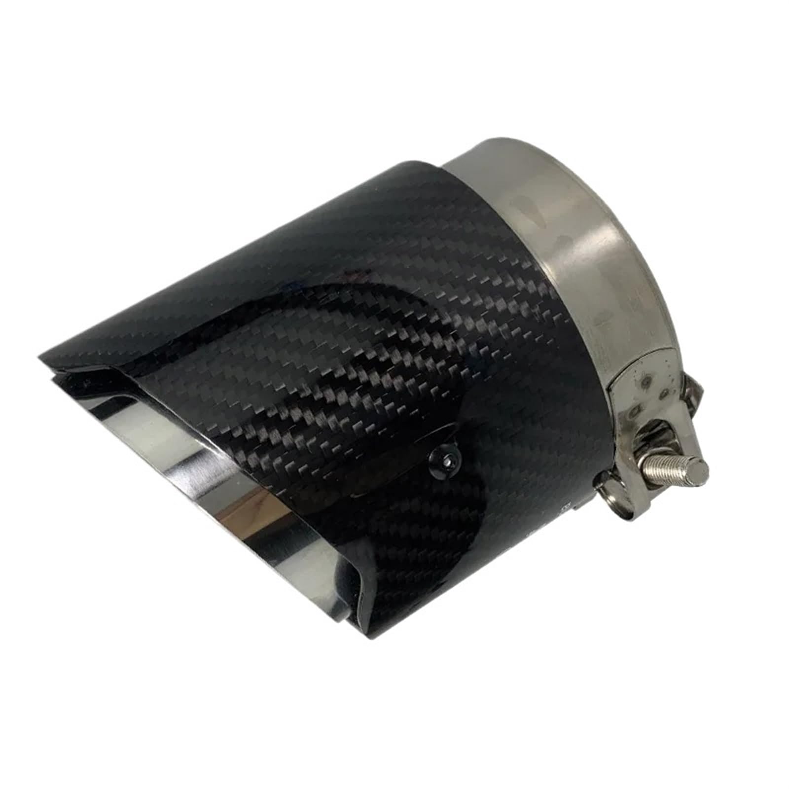 Auto Auspuff Endrohr Auto-Auspuffblende Schalldämpfer Matt Kohlefaser 86 Mm Einlass Mattschwarz Für X5 Für E70 2008 2009 2010 2011 2012 2013 Schalldämpfer Spitze(Glossy Silver 2) von LPXYZD