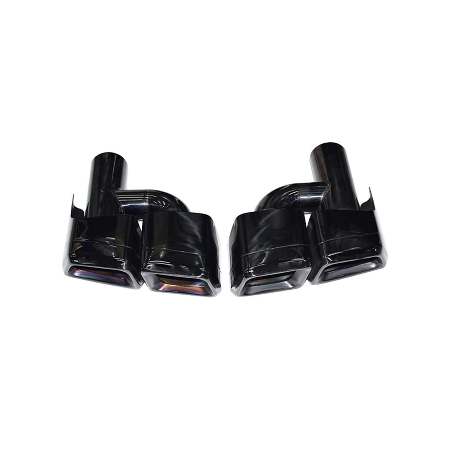Auto Auspuff Endrohr Auto-Auspuffrohr Carbon Fiber Schwarz Schalldämpfer Spitze Düse Für Benz Für C-Klasse Für W204 Für W212 Für W218 Für S-W221 Schalldämpfer Spitze(H Black) von LPXYZD