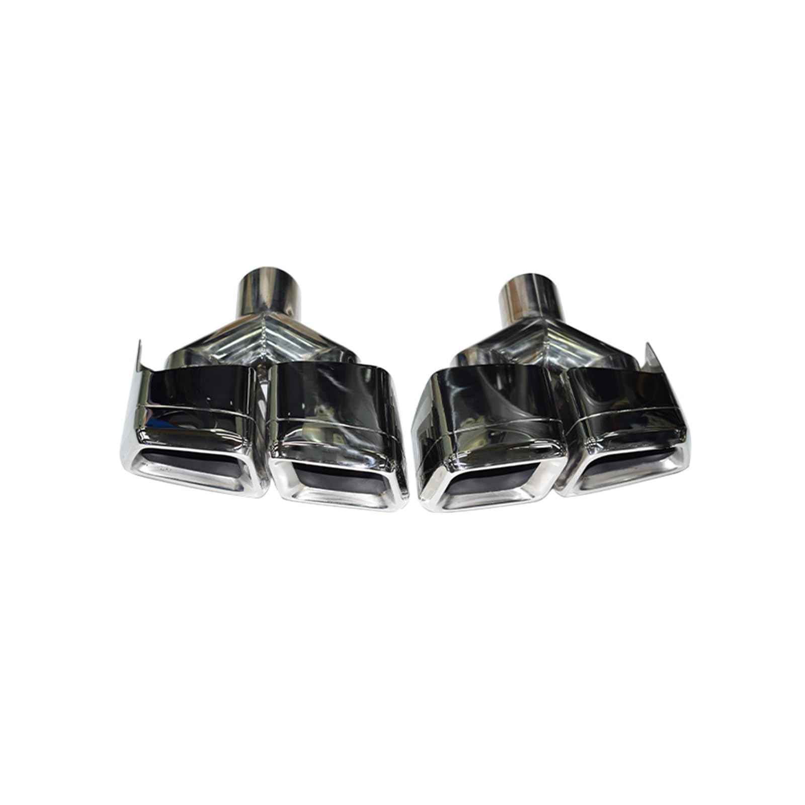 Auto Auspuff Endrohr Auto-Auspuffrohr Carbon Fiber Schwarz Schalldämpfer Spitze Düse Für Benz Für C-Klasse Für W204 Für W212 Für W218 Für S-W221 Schalldämpfer Spitze(Y Silver) von LPXYZD