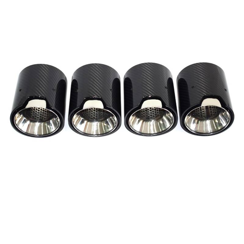 Auto Auspuff Endrohr Auto-Auspuffrohr Carbon Fiber Schwarz Schalldämpfer Spitze Düse Für M2 Für M3 Für M4 Für G80 Für G81 Für G82 Für G83 Für G84 2020+ Schalldämpfer Spitze(Carbon Fiber A) von LPXYZD