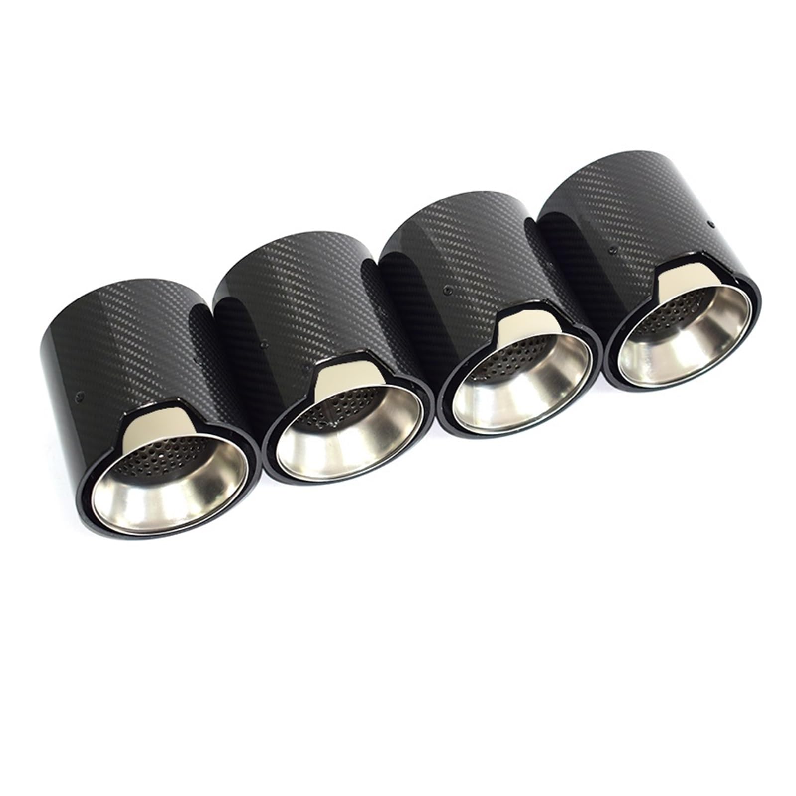 Auto Auspuff Endrohr Auto-Auspuffrohr Carbon Fiber Schwarz Schalldämpfer Spitze Düse Für M2 Für M3 Für M4 Für G80 Für G81 Für G82 Für G83 Für G84 2020+ Schalldämpfer Spitze(Carbon Fiber B) von LPXYZD