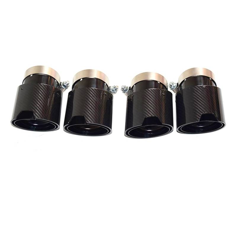 Auto Auspuff Endrohr Auto-Auspuffrohr Carbon Fiber Schwarz Schalldämpfer Spitze Düse Für M2 Für M3 Für M4 Für G80 Für G81 Für G82 Für G83 Für G84 2020+ Schalldämpfer Spitze(Carbon Fiber E) von LPXYZD