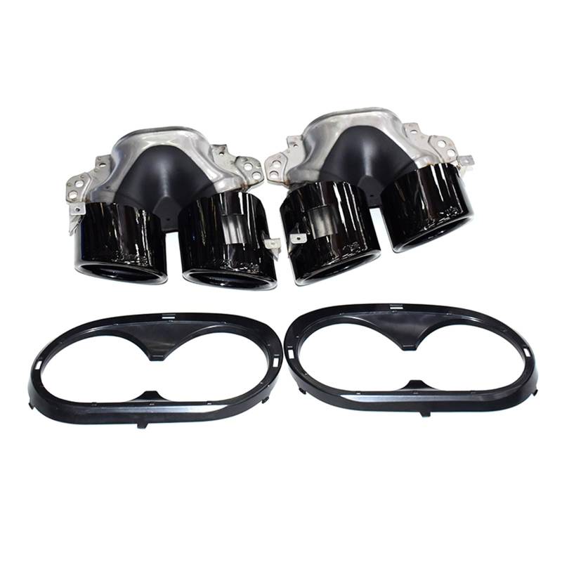 Auto Auspuff Endrohr Auto-Auspuffrohr Schwarze Schalldämpferspitze Düse Für Benz Für W177 Für C118 Für CLA35 Für X247 Für GLB35 Für A45S Für A35 2020–2024 Schalldämpfer Spitze(Black A) von LPXYZD