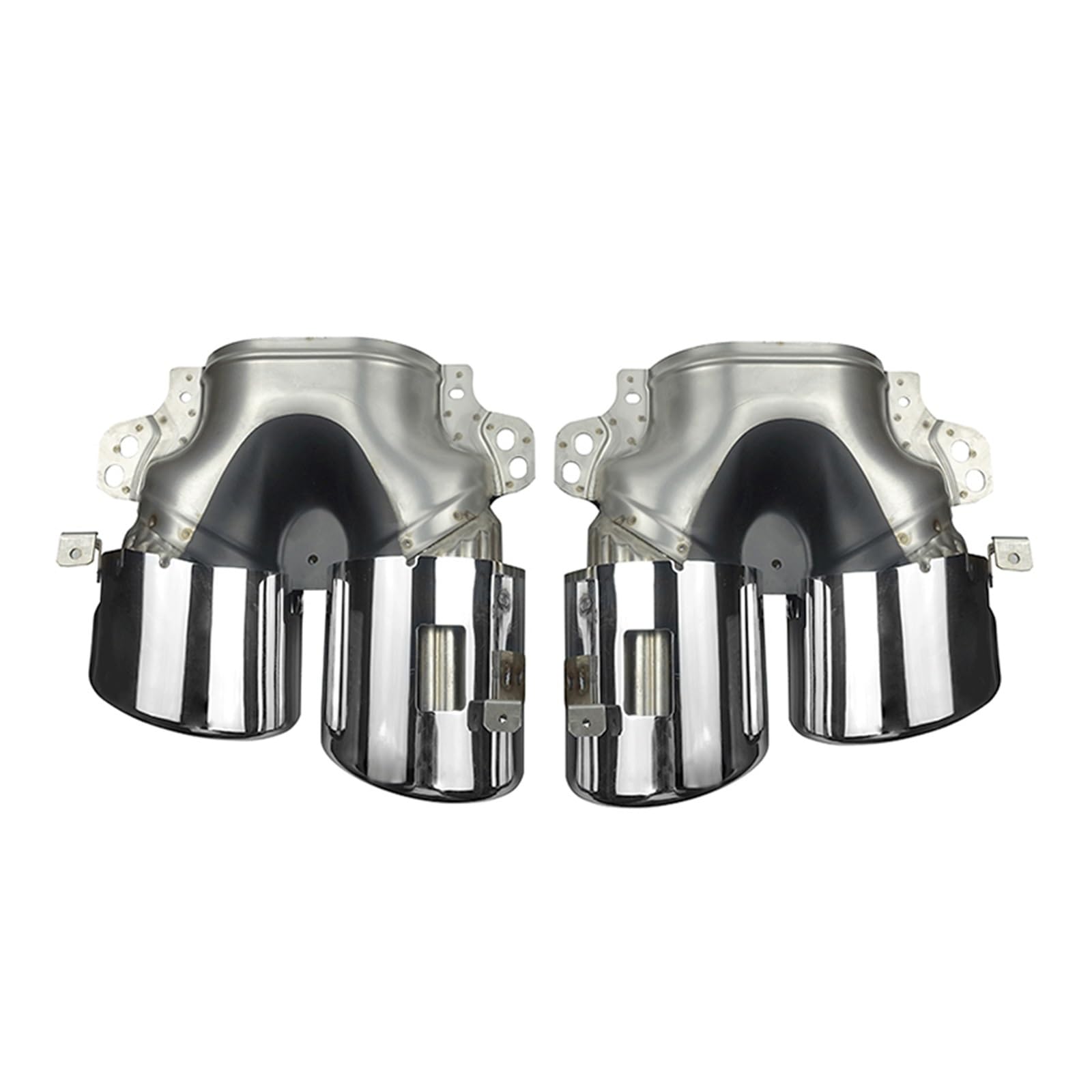 Auto Auspuff Endrohr Auto-Auspuffrohr Schwarze Schalldämpferspitze Düse Für Benz Für W177 Für C118 Für CLA35 Für X247 Für GLB35 Für A45S Für A35 2020–2024 Schalldämpfer Spitze(Silver) von LPXYZD