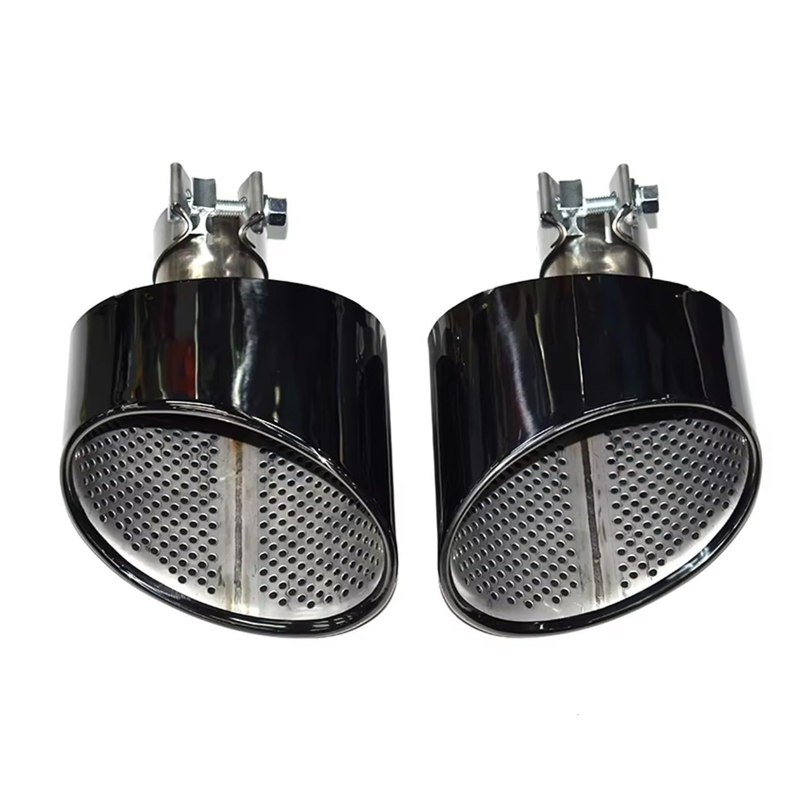 Auto Auspuff Endrohr Auto Edelstahl Auspuffrohr Schalldämpfer Spitze Auspuffrohr Düse Für A4 Für A5 Für A6 Für A7 Für RS4 Für RS5 Für RS6 Für RS7 Schalldämpfer Spitze(Black 1) von LPXYZD