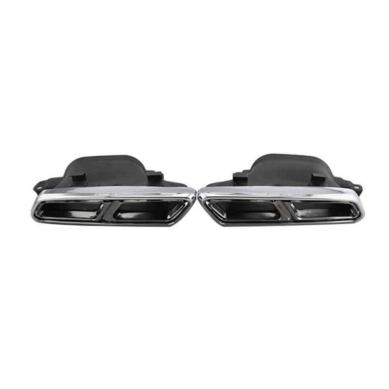 Auto Auspuff Endrohr Auto Schwarz Plattierte Rechteckige Schalldämpferspitze Auspuffendrohre Für Benz Für S-Klasse Für W222 2014 2015 2016 2017 2018 2019 2020 2021 2022 Schalldämpfer Spitze(14-16 Silv von LPXYZD