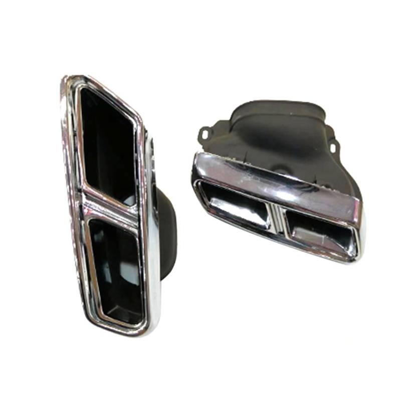 Auto Auspuff Endrohr Auto Schwarz Plattierte Rechteckige Schalldämpferspitze Auspuffendrohre Für Benz Für S-Klasse Für W222 2014 2015 2016 2017 2018 2019 2020 2021 2022 Schalldämpfer Spitze(17-20 Silv von LPXYZD