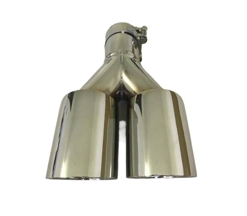 Auto Auspuff Endrohr Edelstahl Skew Doppel Stahl Universal Automobil Auspuffrohr Schalldämpfer Auto Zubehör Modifikation Schalldämpfer Spitze(76MM IN- 76MM Out) von LPXYZD