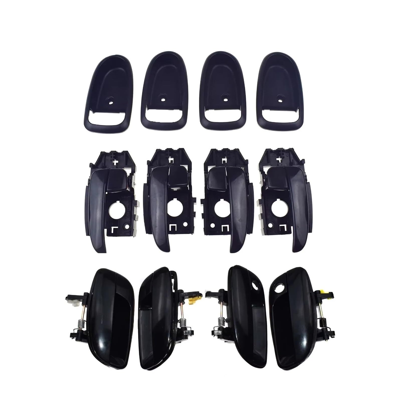 Für Hyundai Für Elantra 2001 2002 2003 2004 2005 2006 Auto 4 Stücke Innen 4 Stücke Außentürgriffe 83454 836102D000CA Auto Griff Innentür(Set of 12 Pcs) von LPXYZD