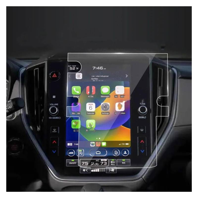 GPS Displayschutzfolie 11.6 Zoll Auto Screen Protector GPS Schutz Film Gehärtetes Glas Schutz Film Für Subaru Für Crosstrek 2024 Auto Displayschutz Folie(24LHD HD) von LPXYZD