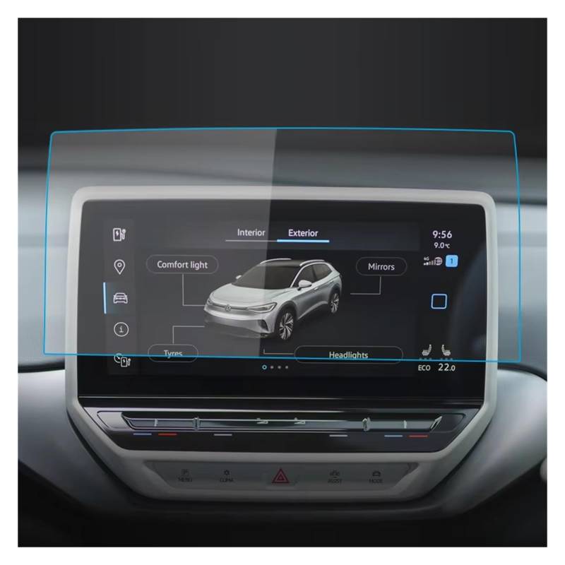 GPS Displayschutzfolie 12 Zoll Für VW Für ID.4 2021 2022 2023 Auto GPS Display Gehärtetes Glas Display-schutzfolie Auto Aufkleber Auto Displayschutz Folie(3 Anti-blue-ray) von LPXYZD