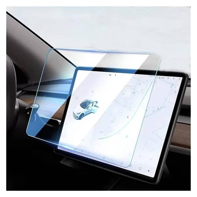 GPS Displayschutzfolie 15 Zoll Gehärtetes Glas Für Tesla Für Modell 3 Y Center Control Navigationsbildschirm Glasfolie Auto Displayschutz Folie(HD-3 Y 2pc) von LPXYZD