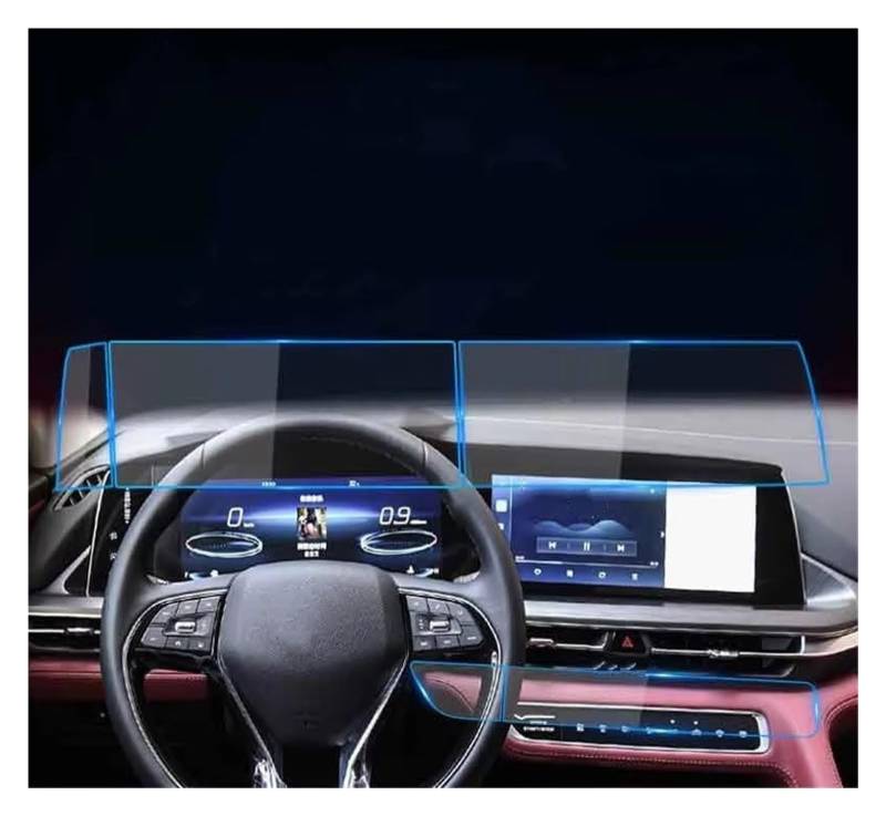 GPS Displayschutzfolie 4-teiliges Displayschutzfolie Aus Gehärtetem Glas Für Auto-GPS-Navigation Für Changan Für CS75 Für PLUS 2020 2021 Auto Displayschutz Folie von LPXYZD