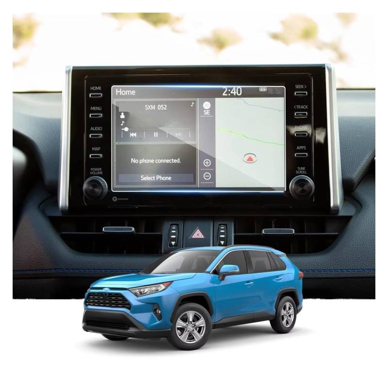 GPS Displayschutzfolie 7 Zoll GPS-Infotainment-Touchscreen 9HD Gehärtetes Glas Kompatibel Mit Für Toyota Für RAV4 2019 2020 2021 2022 Auto Displayschutz Folie von LPXYZD