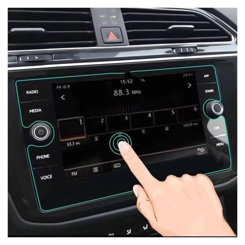 GPS Displayschutzfolie 8 Zoll Autonavigation Displayschutzfolie LCD Touch Displayschutzfolie Für VW Für Tiguan Für Atlas 2018 2019 2020 Auto Displayschutz Folie von LPXYZD
