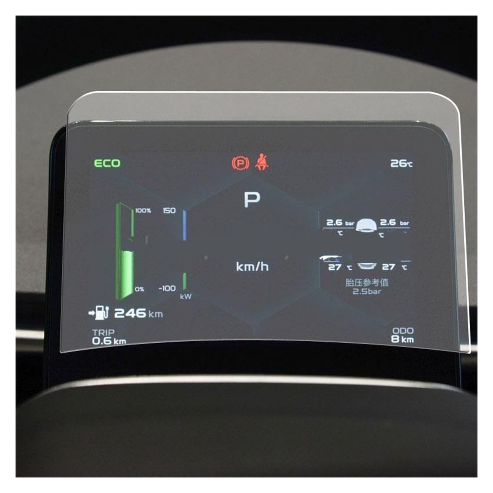GPS Displayschutzfolie Auto Navigation Gehärtetes Glas LCD Screen Schutz Film Für Geely Für Geomerty C 2020 2021 Auto Displayschutz Folie(For instrument) von LPXYZD
