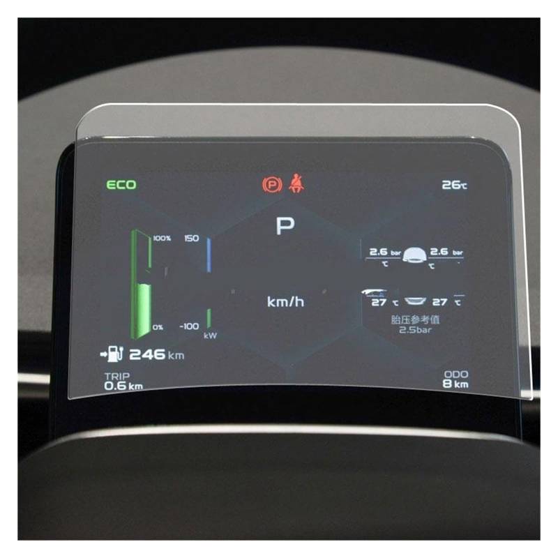 GPS Displayschutzfolie Auto Navigation Gehärtetes Glas LCD Screen Schutz Film Für Geely Für Geomerty C 2020 2021 Auto Displayschutz Folie(For instrument) von LPXYZD