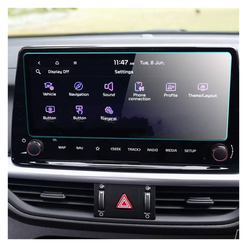 GPS Displayschutzfolie Auto Schutz Gehärtetem Glas Bildschirm Aufkleber Für Kia Für Cerato 2022 10.25 Zoll Auto Gps Navigation Radio AU Version Auto Displayschutz Folie von LPXYZD