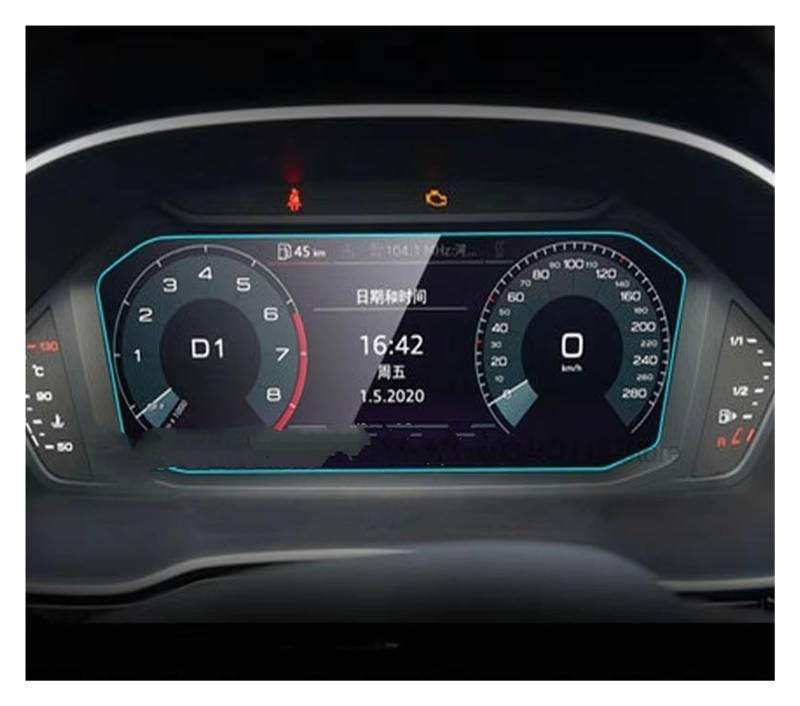 GPS Displayschutzfolie Display-Schutzfolie Aus Gehärtetem Glas Für Q3 2021 2022 Auto-Instrumenten-Armaturenbrett Innen-Anti-Kratz-Folie Auto Displayschutz Folie(Dashboard 10.25 mm) von LPXYZD