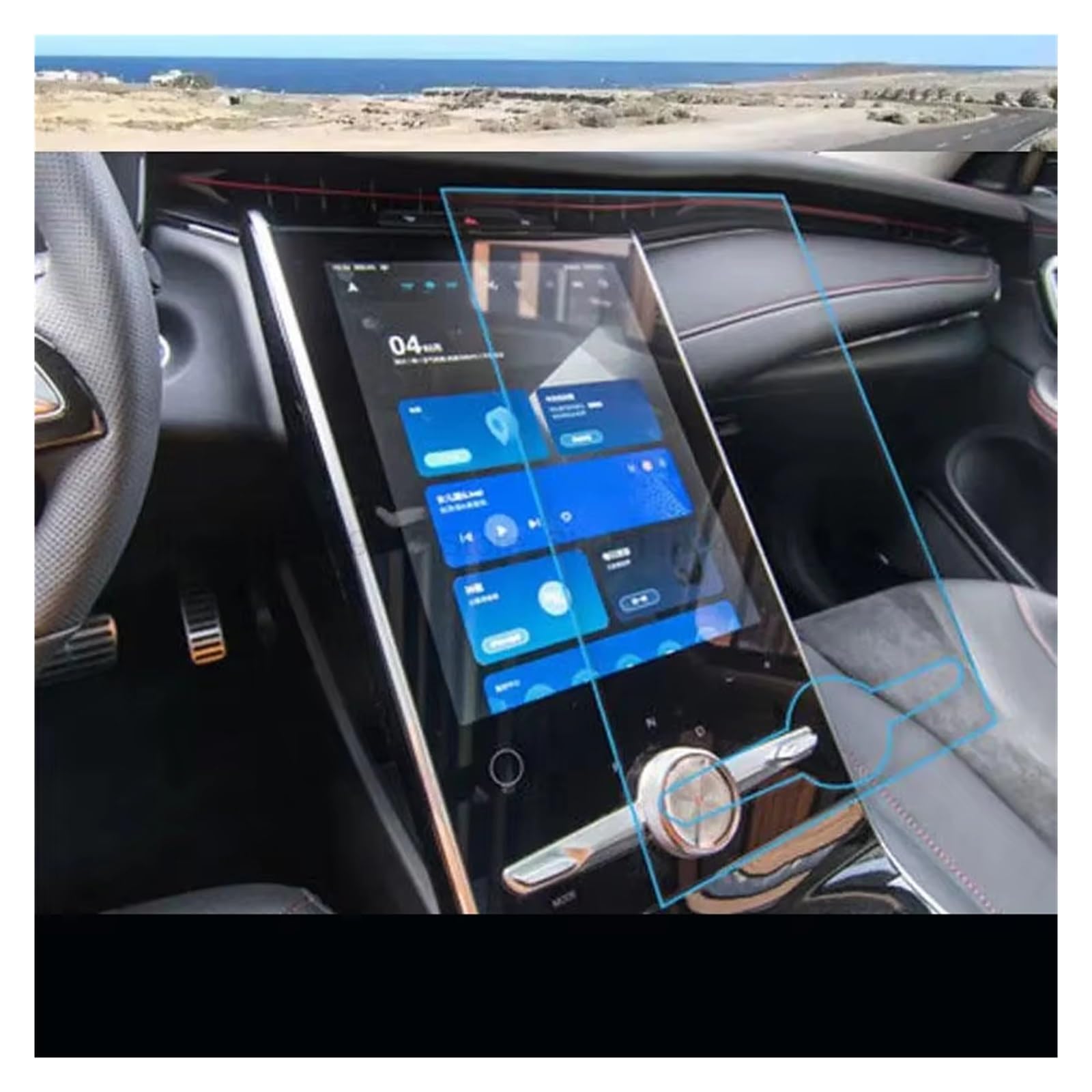 GPS Displayschutzfolie Displayschutzfolie Aus Gehärtetem Glas 19.4 Zoll Auto-GPS-Navigation Für MG Für Marvel R 2021 2022 Auto Displayschutz Folie von LPXYZD