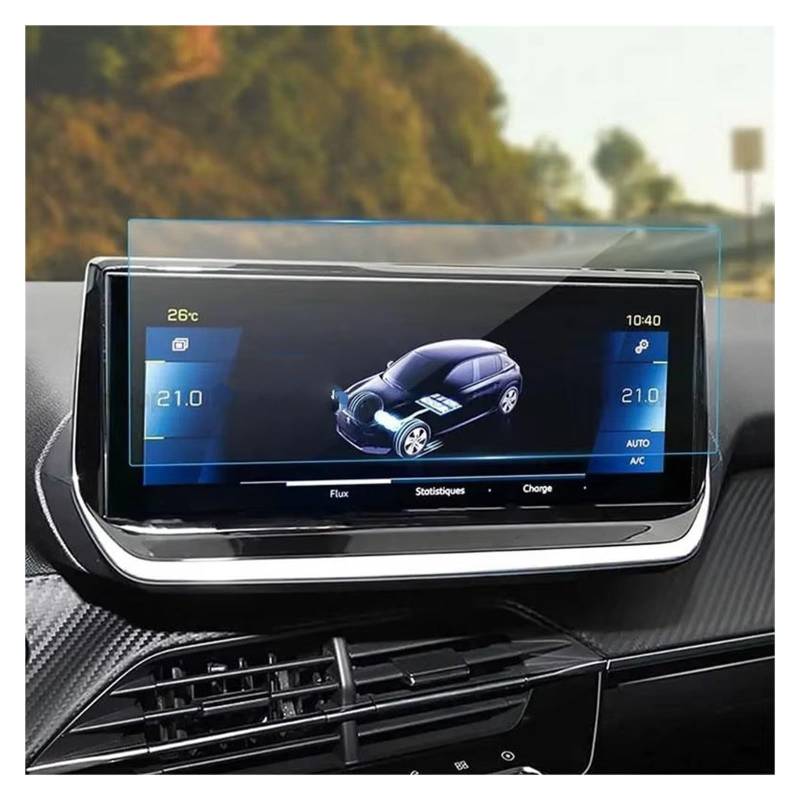 GPS Displayschutzfolie Displayschutzfolie Aus Gehärtetem Glas Für Peugeot 208 Für E208 2020 2021 7 Zoll Oder 10.1 Zoll Auto-GPS-Navigation Auto Displayschutz Folie(10.1inch) von LPXYZD