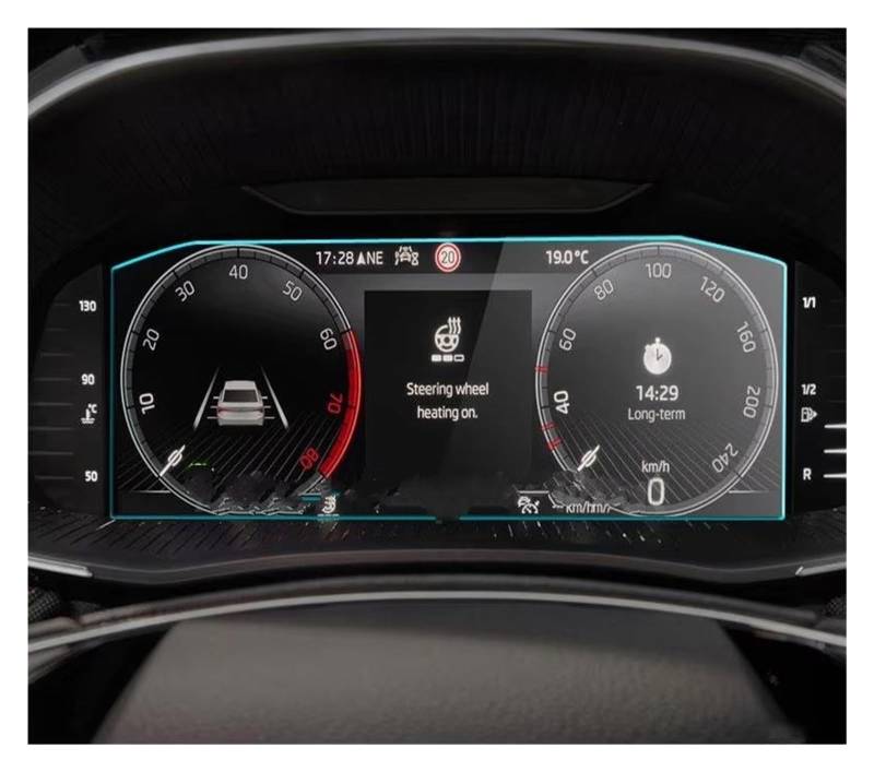GPS Displayschutzfolie Displayschutzfolie Aus Gehärtetem Glas Für Skoda Für Fabia 2021 2022 Auto-Armaturenbrett Instrumententafel Auto Displayschutz Folie von LPXYZD