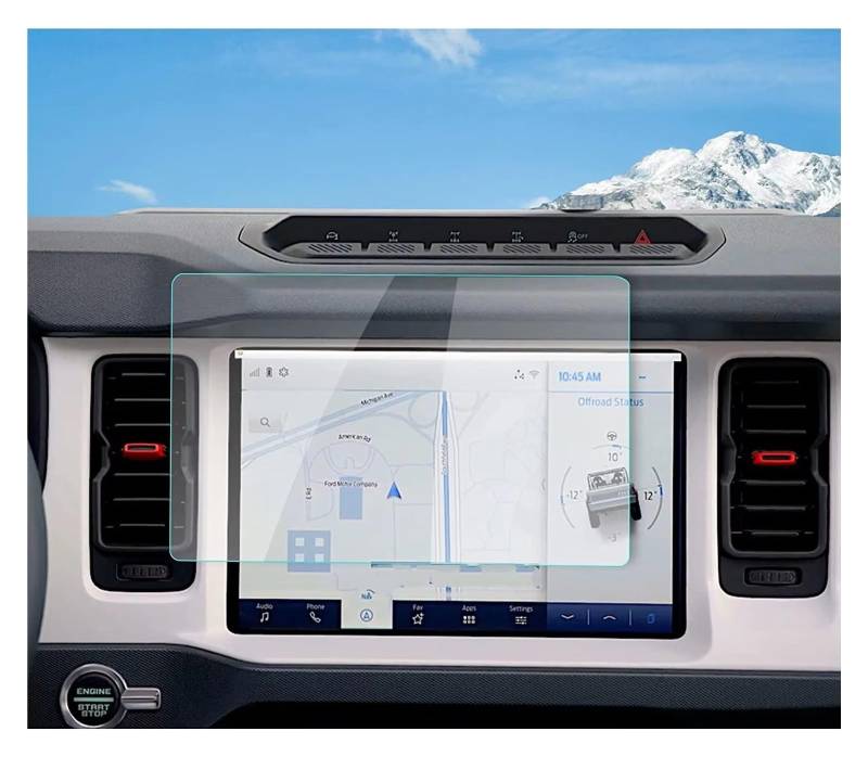 GPS Displayschutzfolie Für Ford Für Bronco Für SYNC4 2021 2022 2023 12 Zoll Auto Gps Navigation LCD Touch Screen Schutz Film Auto Displayschutz Folie von LPXYZD