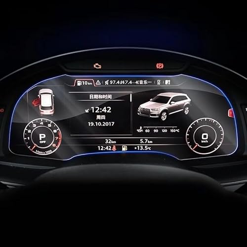 GPS Displayschutzfolie Für Q7 Für 4M Für E-tron 2016 2017 2018 2019 Auto Instrument Panel Membran LCD Gehärtetem Glas Schutz Film Auto Displayschutz Folie von LPXYZD