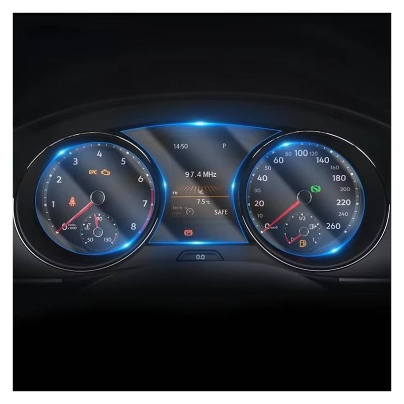 GPS Displayschutzfolie Für VW Für Golf 6 7 2014 2015 2016 2017 2018 2019 2020 2021 2022 Instrument Panel Membran TPU LCD Screen Protector Dekorative Auto Displayschutz Folie von LPXYZD