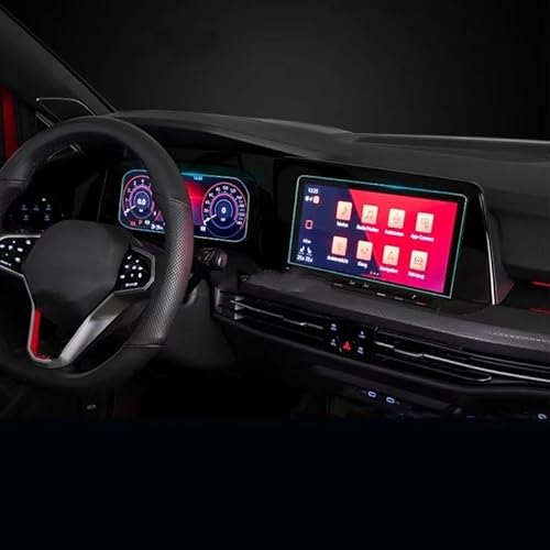 GPS Displayschutzfolie Für VW Für Golf 8 2021 Auto Gps Navigation Und Dashboard Anti-scratch Gehärtetes Glas Display-schutzfolie Auto Displayschutz Folie(No usb hole set) von LPXYZD
