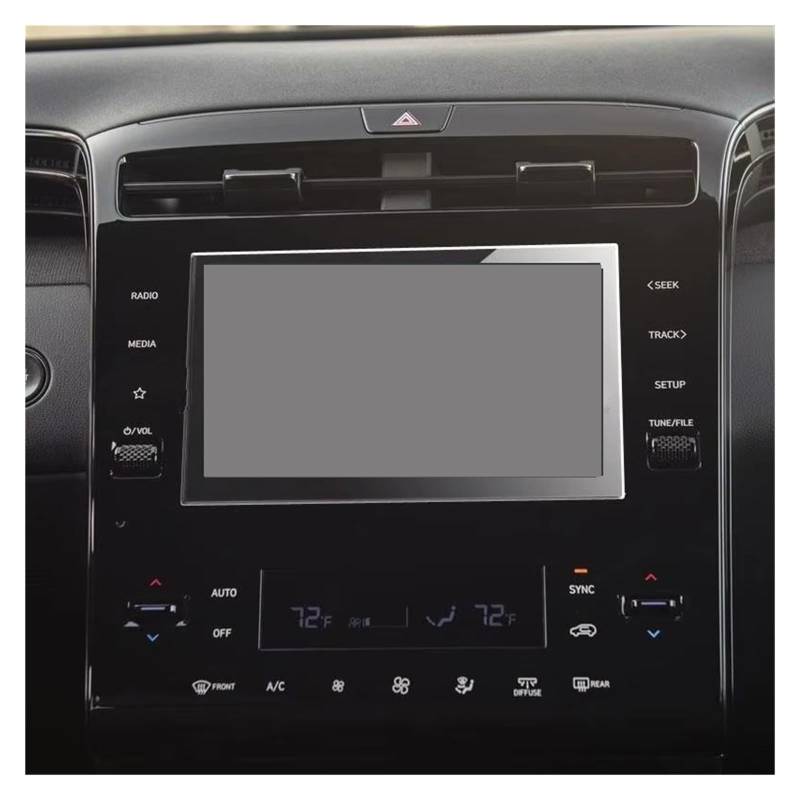 GPS Displayschutzfolie Gehärtetem Glas LCD Screen Schutz Film Aufkleber Dashboard Schutz Für Hyundai Für Tucson Für NX4 2021 2022 Auto Displayschutz Folie(For 8 inch) von LPXYZD