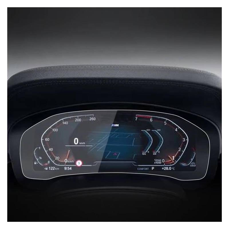 GPS Displayschutzfolie Gehärtetes Glas Display-schutzfolie Für G30 Für G31 Für Series5 2021 2022 Auto GPS Dashboard Film Auto Displayschutz Folie(High match) von LPXYZD