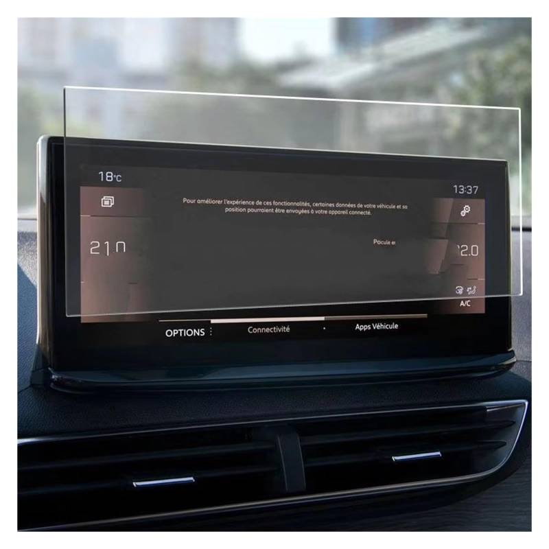 GPS Displayschutzfolie Schutzfolie Aus Gehärtetem Glas Für Peugeot 5008 2021 10 Zoll Auto-Infotainment-GPS-Navigationsfolie Auto Displayschutz Folie(For GPS) von LPXYZD