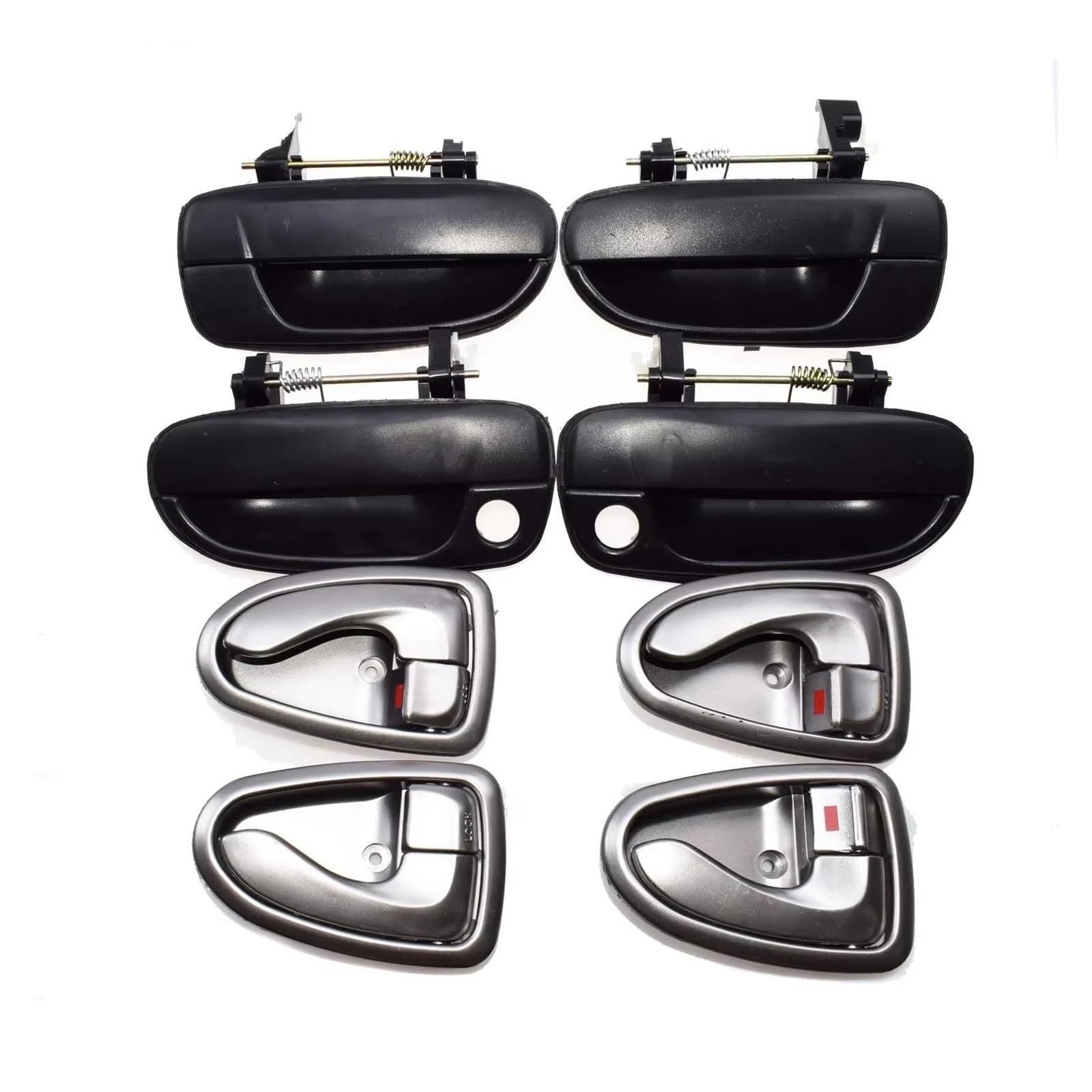 Innen Und Außentürgriff Vorne Hinten Links Rechts Für Hyundai Für Accent 2000 2001 2002 2003 2004 2005 2006 1.6 Auto Griff Innentür(8 PCS Silver Inside) von LPXYZD