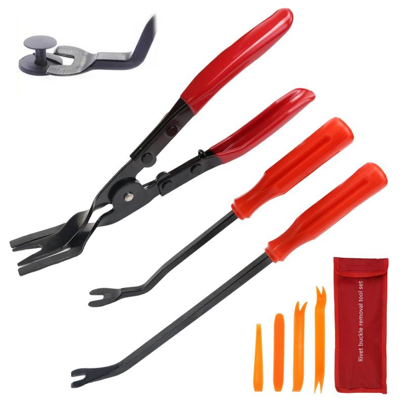 LPZMPZ Hebelwerkzeug Auto Demontage Türverkleidung Werkzeug Auto Zierleistenkeile Loesezange Pry Tool mit Stemmhebel Lösehebel Kunststoffkeile Lösewerkzeug Set für KFZ Türverkleidung Clips Satz von LPZMPZ