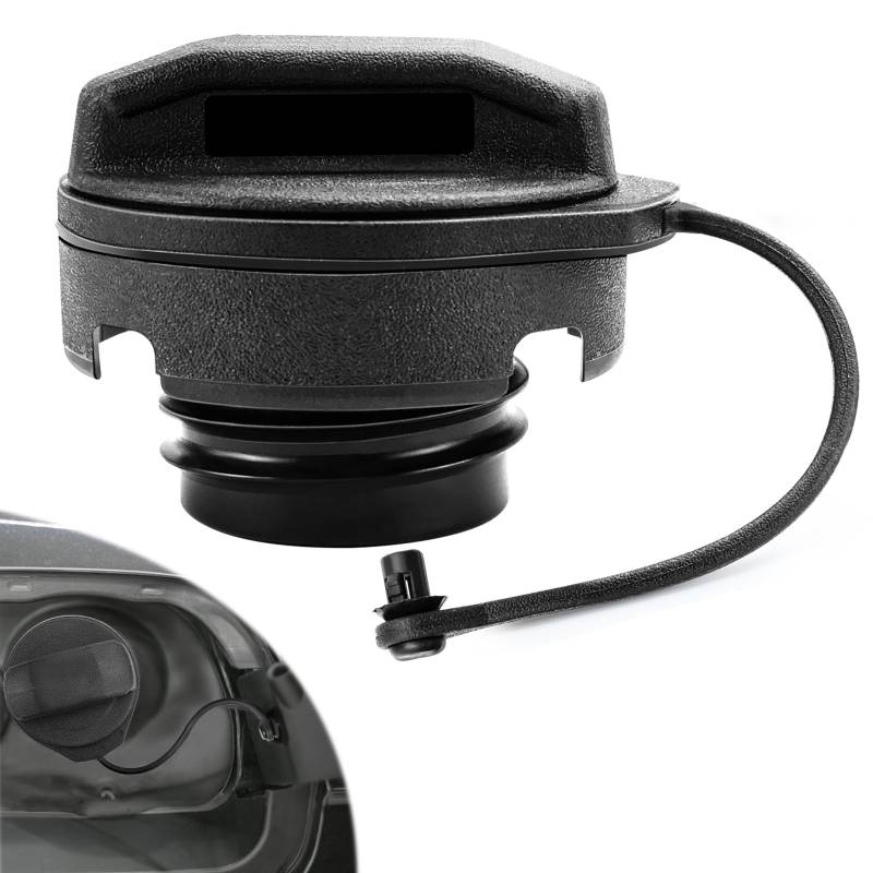 LPZMPZ Tankdeckel mit Halteband Kompatibel mit VW Polo 9N 6R Golf 2 3 4 Passat B3 B4 B5 Audi A1 A2 A3 A4 A6 A8 TT Seat Leon Skoda Octavia Auto Kraftstofftankdeckel Ersatz 1J0201550A 1H0201553B von LPZMPZ