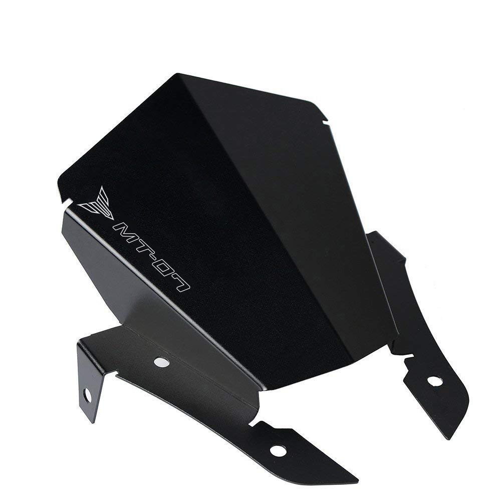 MT 07 CNC Aluminum Motorrad MT07 Windshield windschild Windschutzscheibe für MT-07 2013 2014 2015 2016 2017(SCHWARZ) von ZHUOWU