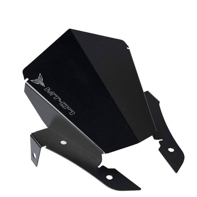 MT 07 CNC Aluminum Motorrad MT07 Windshield windschild Windschutzscheibe für MT-07 2013 2014 2015 2016 2017(SCHWARZ) von ZHUOWU