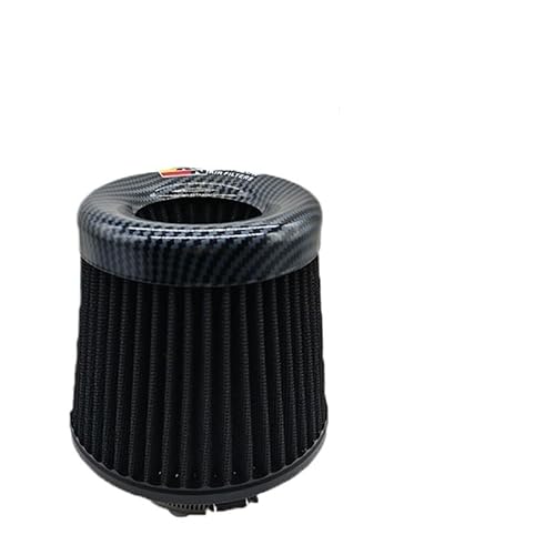 Ansaugluftfilter 3 Zoll 76mm Auto Motorrad Universal High Flow Luftfilter Pilzkopf(Black 76mm) von LQQJSQTW