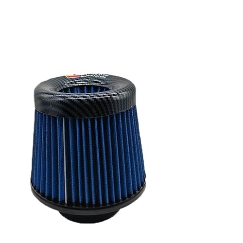 Ansaugluftfilter 3 Zoll 76mm Auto Motorrad Universal High Flow Luftfilter Pilzkopf(Blue 89mm) von LQQJSQTW