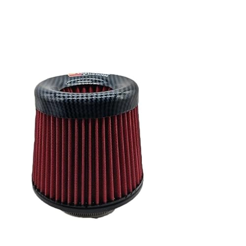 Ansaugluftfilter 3 Zoll 76mm Auto Motorrad Universal High Flow Luftfilter Pilzkopf(Red 76mm) von LQQJSQTW