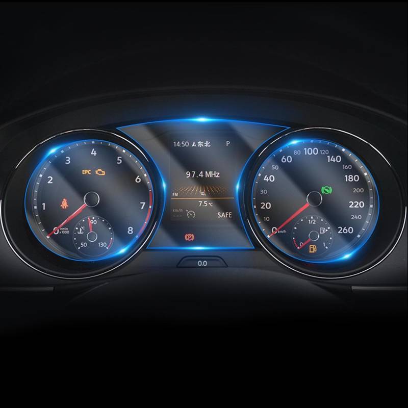 LQUNGE Auto-Aufkleber für den Innenbereich, kratzfest, Staubschutz, TPU, für Volkswagen Golf 6 7 2014–2023, Armaturenbrett, Instrumentententafel, Displayschutzfolie von LQUNGE