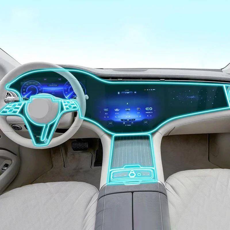 LQUNGE Auto Innenraum Mittelkonsole Anti-Scratch TPU Transparent Schutzfolie Schaltposition Piano für Mercedes Benz EQS EQE AMG 2021-2023 von LQUNGE